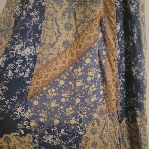 FP Movement by Free People Blue and Cream Patchwork Maxi Dress - Picture 9 of 9